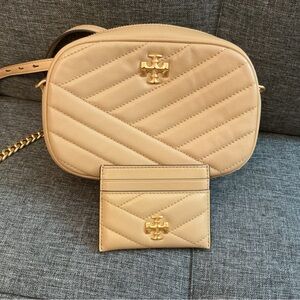 Tory Burch Kira Chevron Camera Bag AND Card Wallet